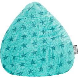 Sitting Point Fluffy Stars L Turquoise Sækkestol 120L