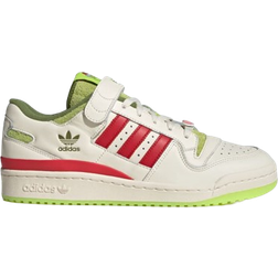 Adidas Junior The Grinch Forum Low - Cream White/Collegiate Red/Solar Slime