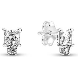 Pandora Clous d'oreilles Rondes & Carrées Timeless Argent