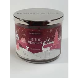 Bath & Body Works 3 Wick Tis The Season Burgundy Scented Candle 411g