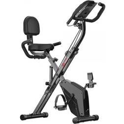 Bigzzia 3 In 1 Folding Exercise Bike,Magnetic X-Bike Recumbent Fitness Bike