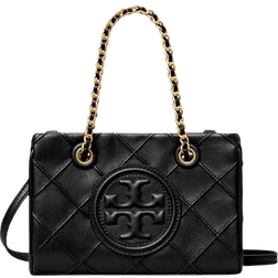 Tory Burch Mini Fleming Soft Chain Tote - Black