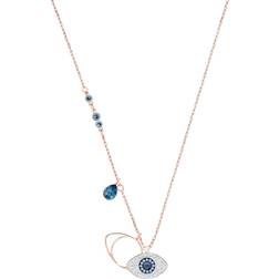 Swarovski Evil Eye Symbolic Pendant Necklace - Rose Gold/Multicolour