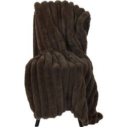Skinnwille Wave Filt Brun (180x120cm)