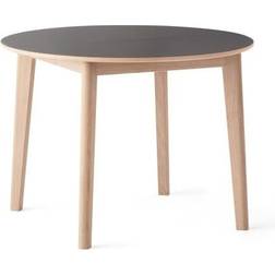 Skovby SM120 White Oiled Oak/Black Matbord 120cm