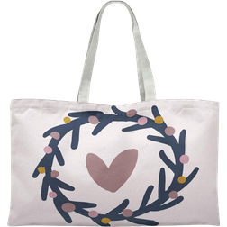 Bonamaison Printed Tote Bag - White