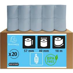 Exacompta Safe Contact Credit Card Receipt Roll 57mmx40mmx18m 20-pack