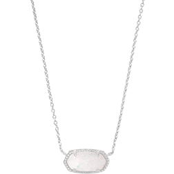 Kendra Scott Elisa Pendant Necklace - Silver/Opal