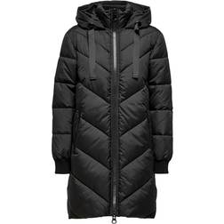 Only Long Puffer Jacket - Black