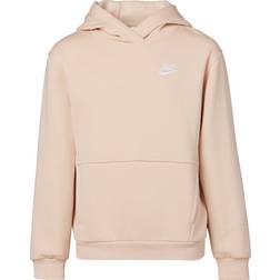 Nike Big Kid's Sportswear Club Fleece Pullover Hoodie - Sand Drift/White (FD3000-126)