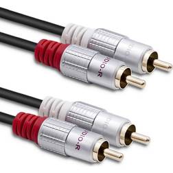 Qoltec 2xRCA - 2xRCA M-M 2m