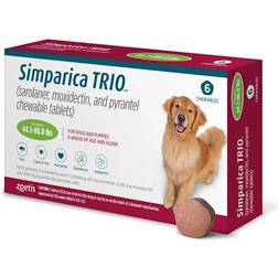 Zoetis Simparica Trio Chewable Tablets for Dogs 44.1-88 lbs 6 Month Supply