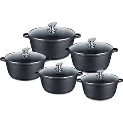 Sq Professional Nea Nera Black Cookware Set with lid 5 Parts