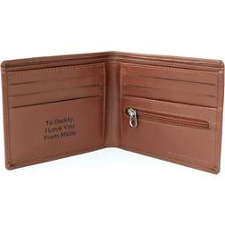 Personalised Memento Company Message Tan Leather Wallet