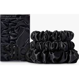 Slip Pure Silk Back To Basics Assorted Scrunchie Set Black