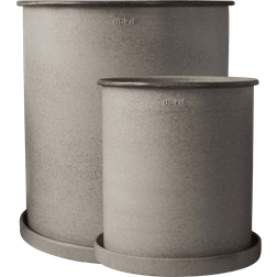 DBKD Plant Pot Flower Pot Large 2-Pack Beige