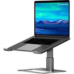 SOUNDANCE Adjustable Laptop Stand for Desk, Computer Stand, Ergonomic Laptop Riser Holder Compatible with 10 to 17.3 Inches Notebook PC Computer, Aluminum Grey