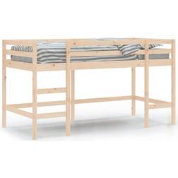 vidaXL natural Kids' Loft Bed with Ladder Bunk Bed Wood Pine