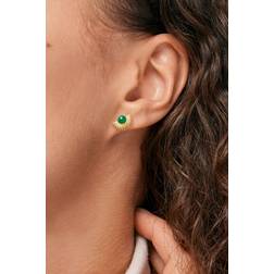 ENAMEL Copenhagen Soleil Stud Earrings - Petrol Green