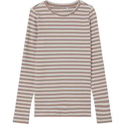 Name It Ribstrik T-shirt - Mocha Meringue (13221091-1101356)