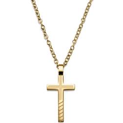 Lucléon Inlined Cross Necklace - Gold