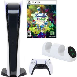 Sony 5 Digital Console with The Smurfs Game and Dock Open White Open White