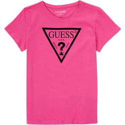 Guess Kids Foil Triangle Logo T-Shirt Pink
