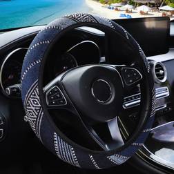 Shein Geometric Pattern Breathable Car Steering Wheel Cover
