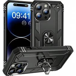 Shein Shockproof Armor Bumper Phone Case For IPhone Samsung Finger Holder Magnetic Metal Ring Cover