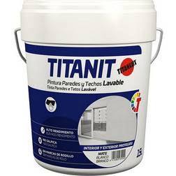 Pintura Plèstica Mate Lavable Titanit Blanco 15 l Blanco