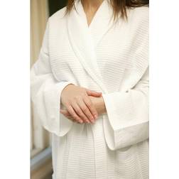 Charlotte Thomas 100% Cotton Waffle Hotel Quality Bathrobe Dressing Gown White One