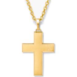 Jaxxon Mosaic Cross Pendant Necklace - Gold