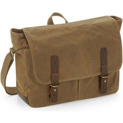 Quadra Heritage Leather Accents Messenger Bag Multicoloured