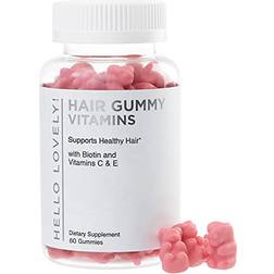 Hello Lovely! Hair Vitamins Gummies with Biotin 5000mcg Vitamin E and C 60