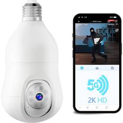 Ojr 2K HD Light Bulb Security Camera