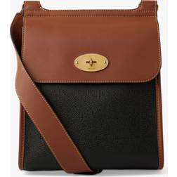 Mulberry Antony Eco Scotchgrain Messenger Bag, Black/Cognac