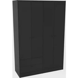 Polifurniture Denmark Black Wardrobe 47.8x70.8"