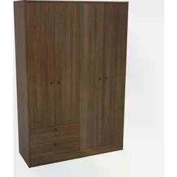 Polifurniture Denmark Dark Brown Wardrobe 47.8x70.8"