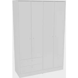 Polifurniture Denmark White Wardrobe 47.8x70.8"