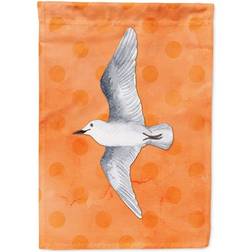 Caroline's Treasures BB8228CHF Sea Gull Orange Polkadot Flag