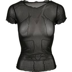 Urban Classics Ladies Mesh Tee T-Shirt - Blackone