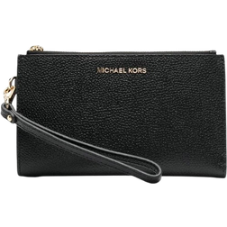 Michael Kors Adele Pebbled Leather Smartphone Wallet - Black/Gold