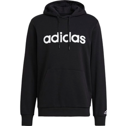 Adidas Essentials French Terry Linear Logo Hoodie - Black/White