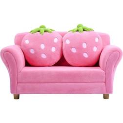 Honey Joy Toddler Couch with Two Strawberry Pillows