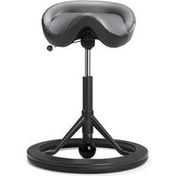 Backapp 2.0 Smart Vegan Leather Black Ball/Black/Black Grey Saddle Chair 81cm