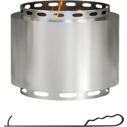 OutSunny 48.5cm Smokeless Wood Burning Firepit Stainless Fire