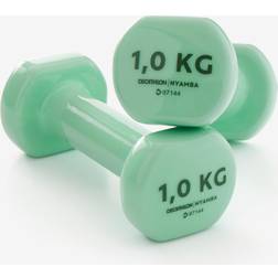 Domyos Fitness 1kg Dumbbells Twin-pack Emerald