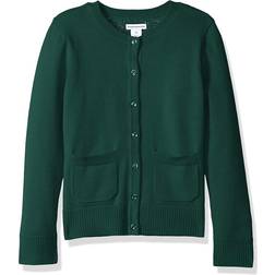 Amazon Essentials Girl's Slim Fit Uniform Cardigan - Dark Green