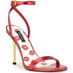 Nine West Reina Sandal Women's Red Heels Sandals Ankle Strap Stiletto