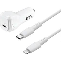 Sandstrøm USB-C Til Lightning Biloplader
